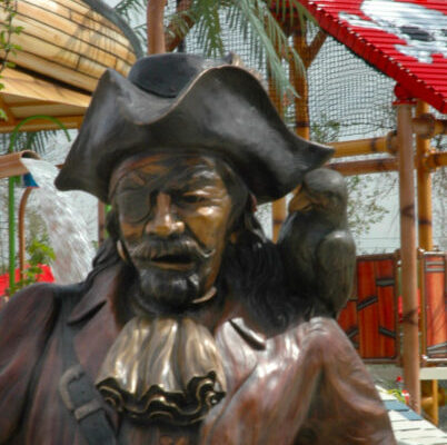 Pirates Cove Water Park - Commissioned Pirate Sculpture Bronze