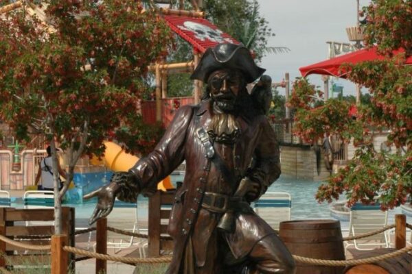 Pirates Cove Water Park - Pirate Sculpture with Sound Art