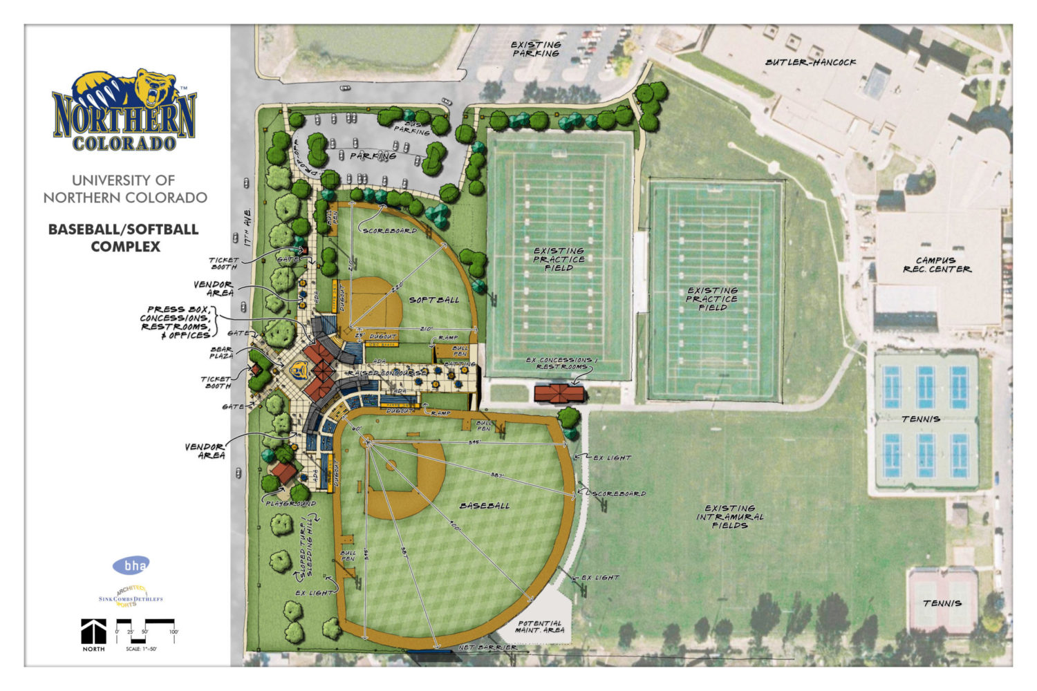 UNC Baseball / Softball Complex Master Plan