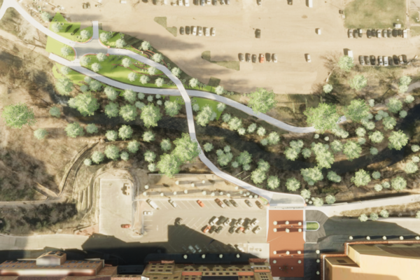 CU Boulder 23rd Street Bridge - Plan View Rendering