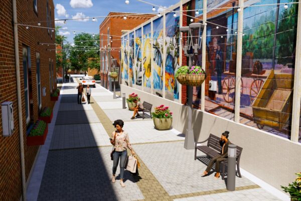 Berthoud Mountain Ave. Alley Concept Rendering