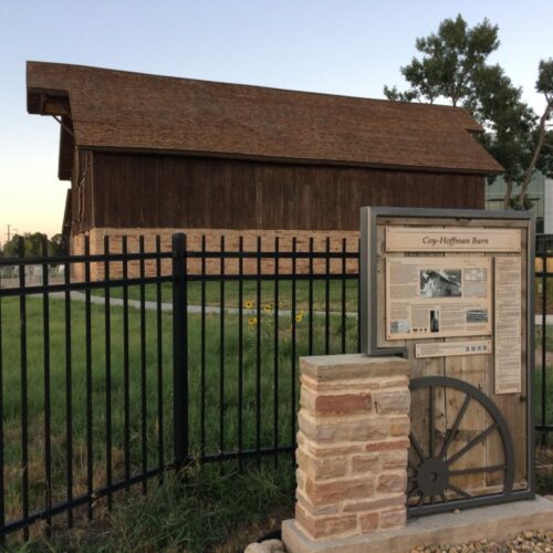 Coy Hoffman Barn - Interpretive Sign with Masonry