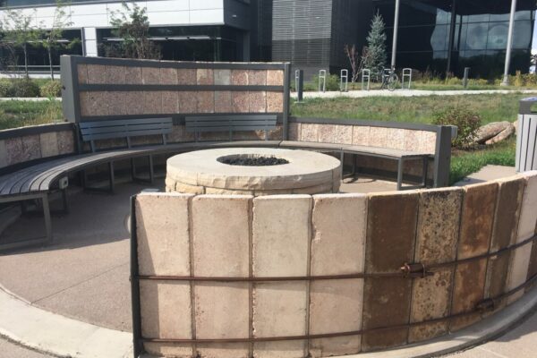 Coy Hoffman Silo - Fire Feature and Bench