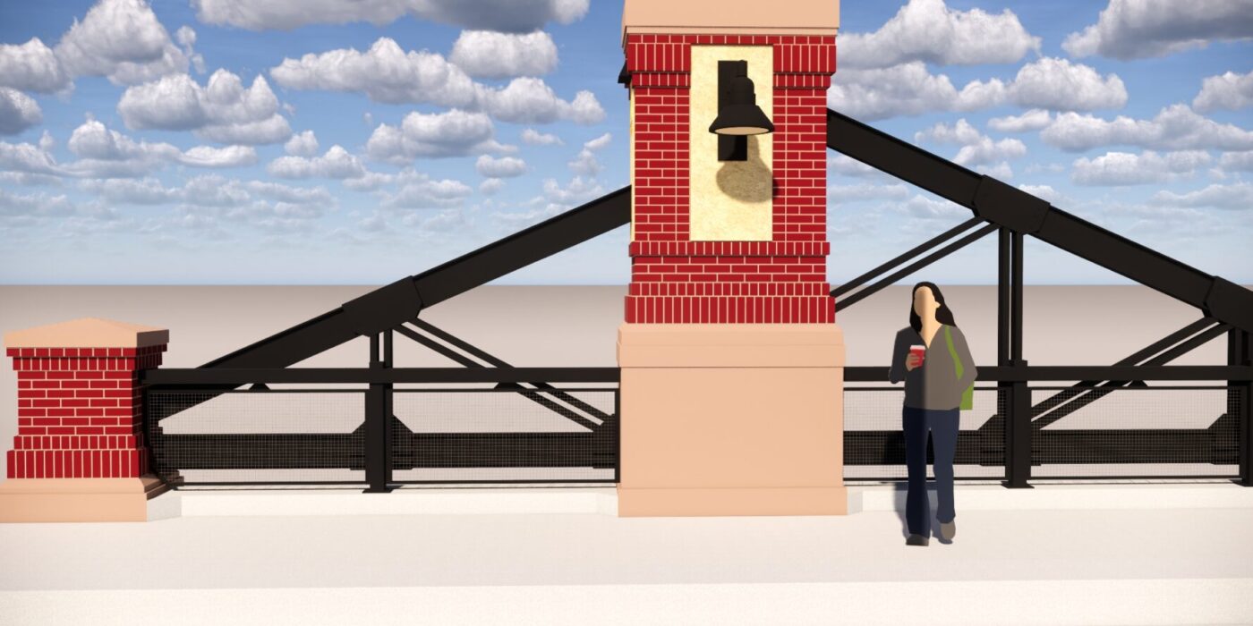 Erie Bridge Masonry Column Rendering